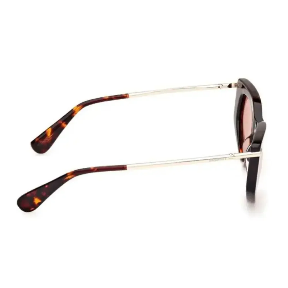 Max Mara Beth Round Sunglasses brown red